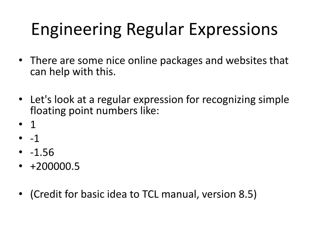 engineering regular expressions