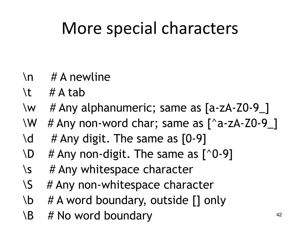 more special characters