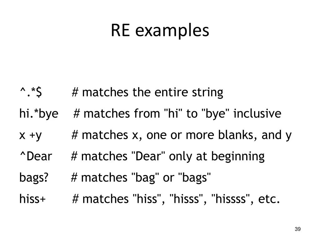 re examples