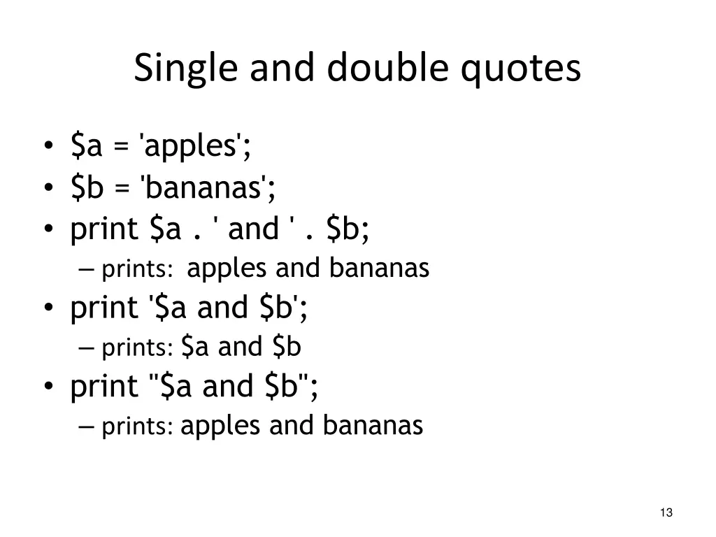 single and double quotes