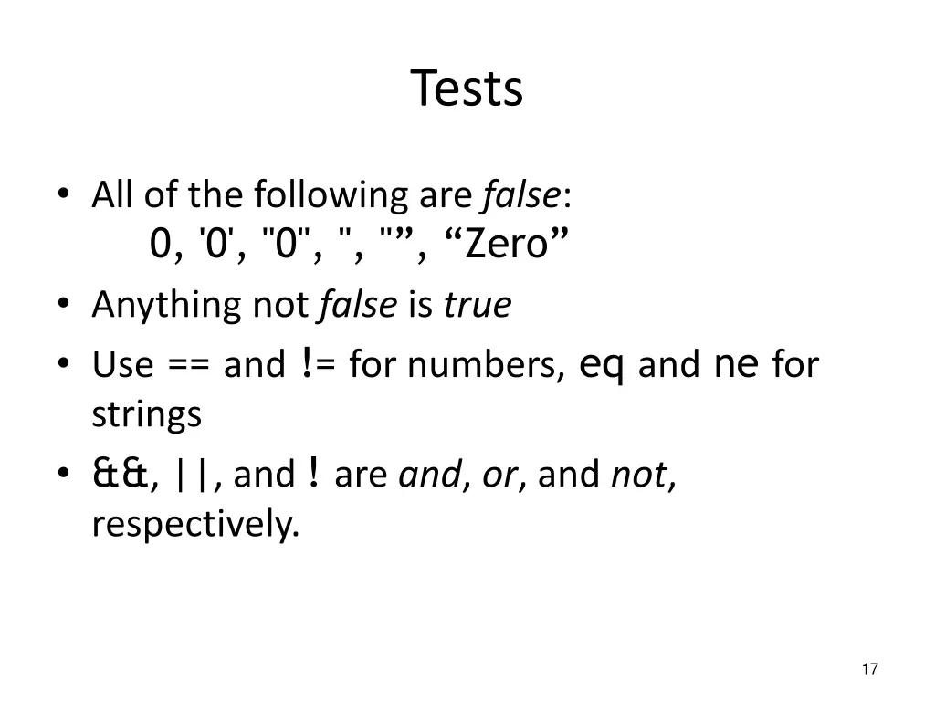 tests