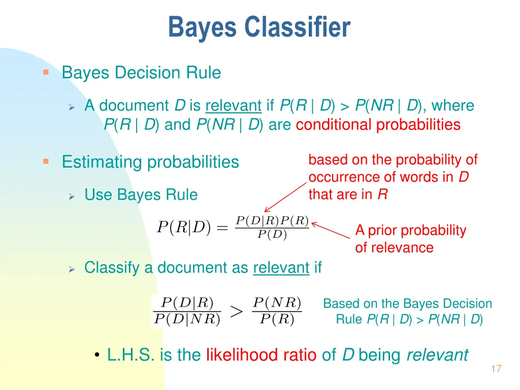 bayes classifier