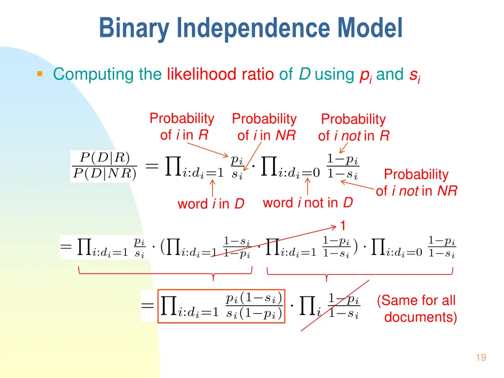 binary independence model