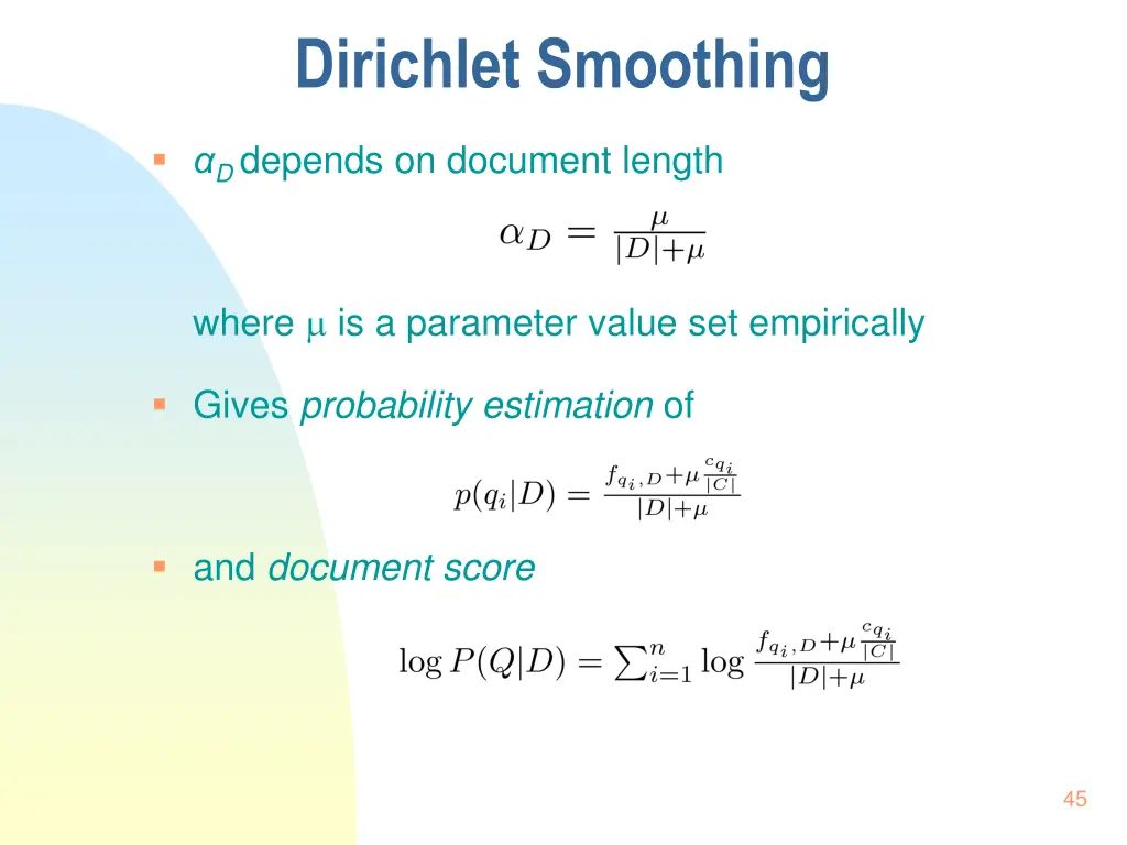 dirichlet smoothing