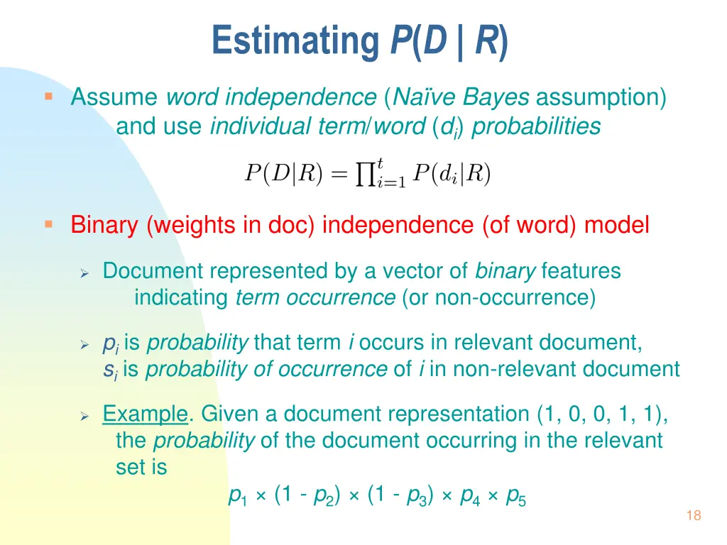 estimating p d r