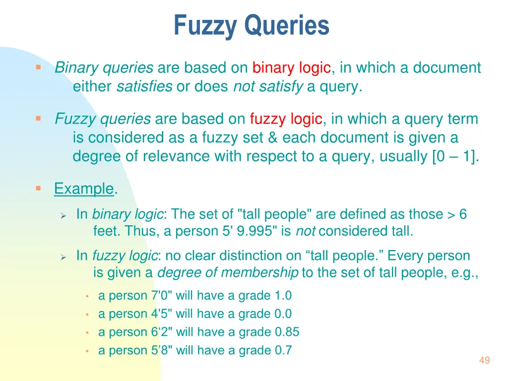 fuzzy queries