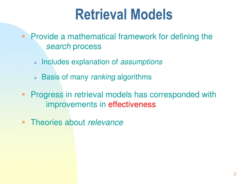 retrieval models