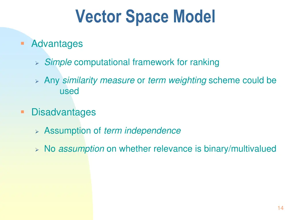 vector space model 4