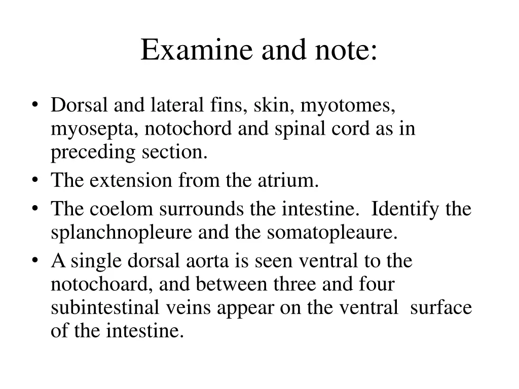 examine and note 1