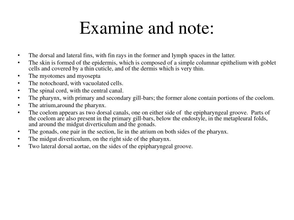 examine and note