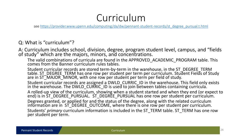 curriculum