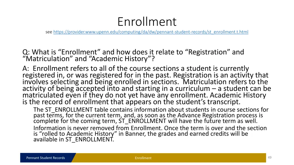 enrollment