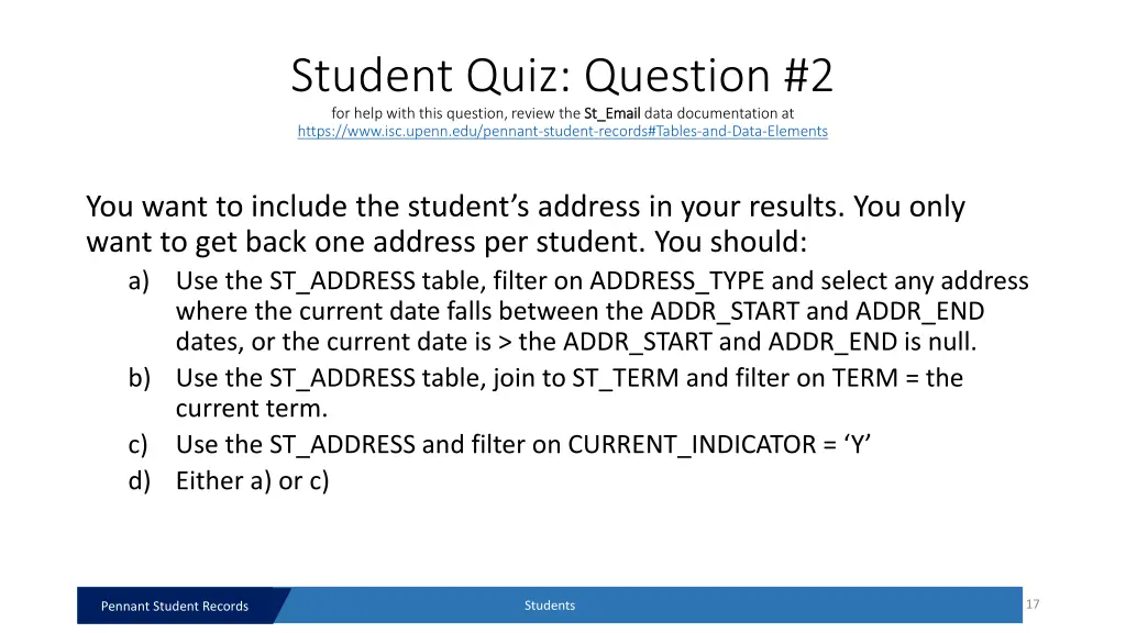 student quiz question 2 for help with this