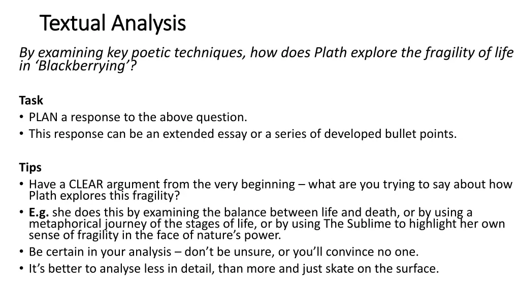 textual analysis textual analysis