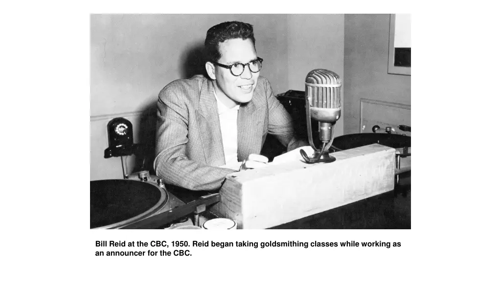 bill reid at the cbc 1950 reid began taking