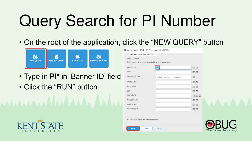 query search for pi number