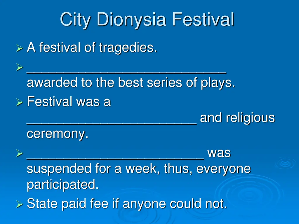 city dionysia festival