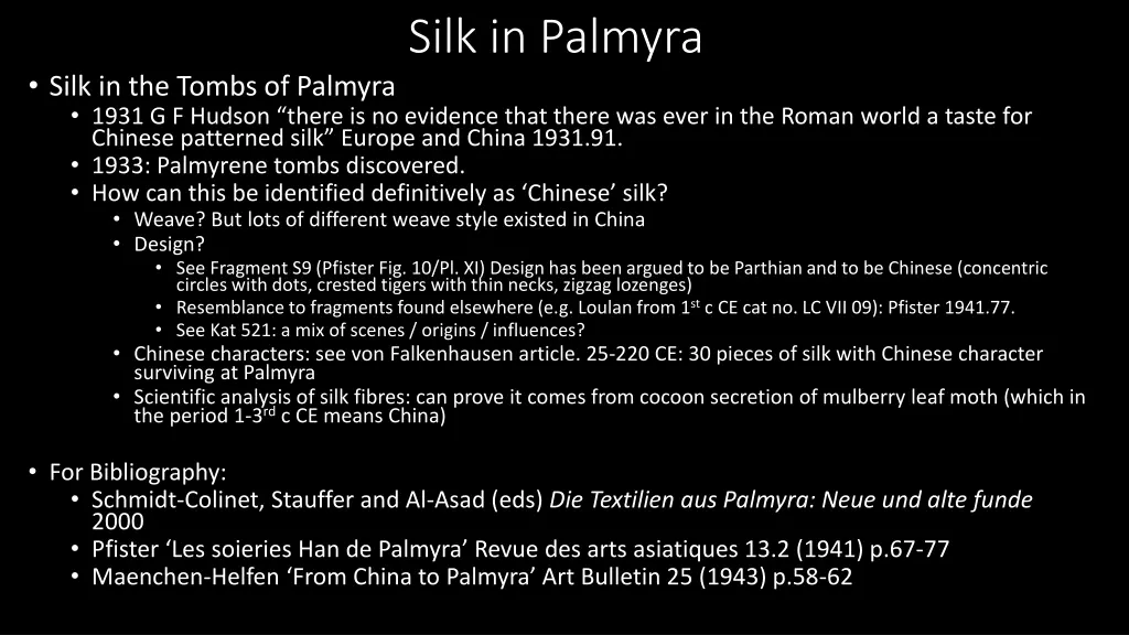 silk in palmyra