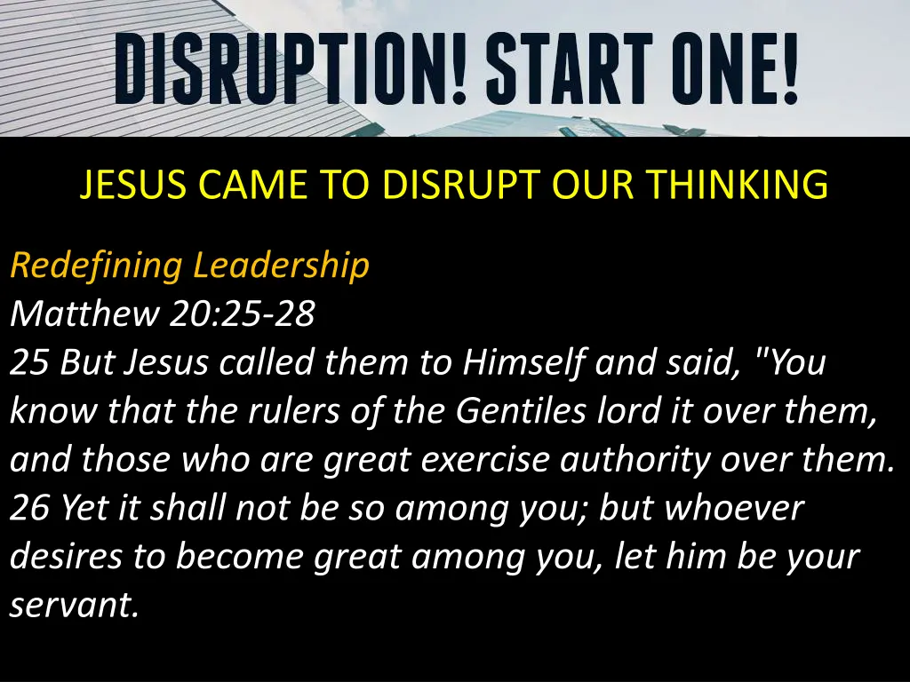 jesus came to disrupt our thinking 3