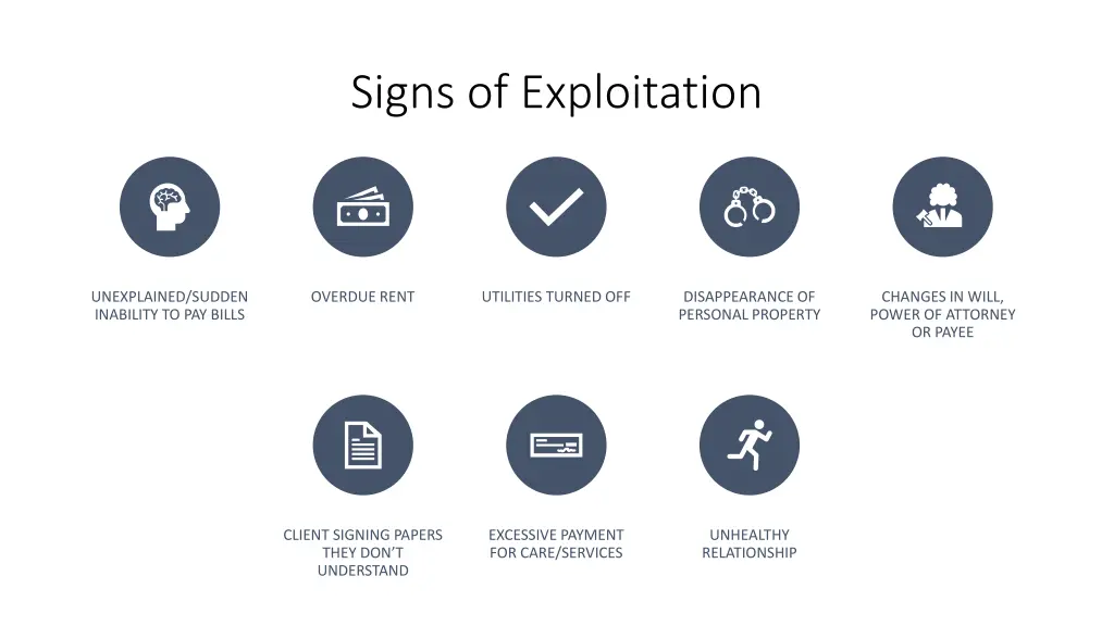 signs of exploitation