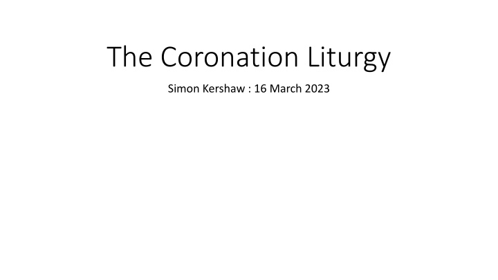 the coronation liturgy