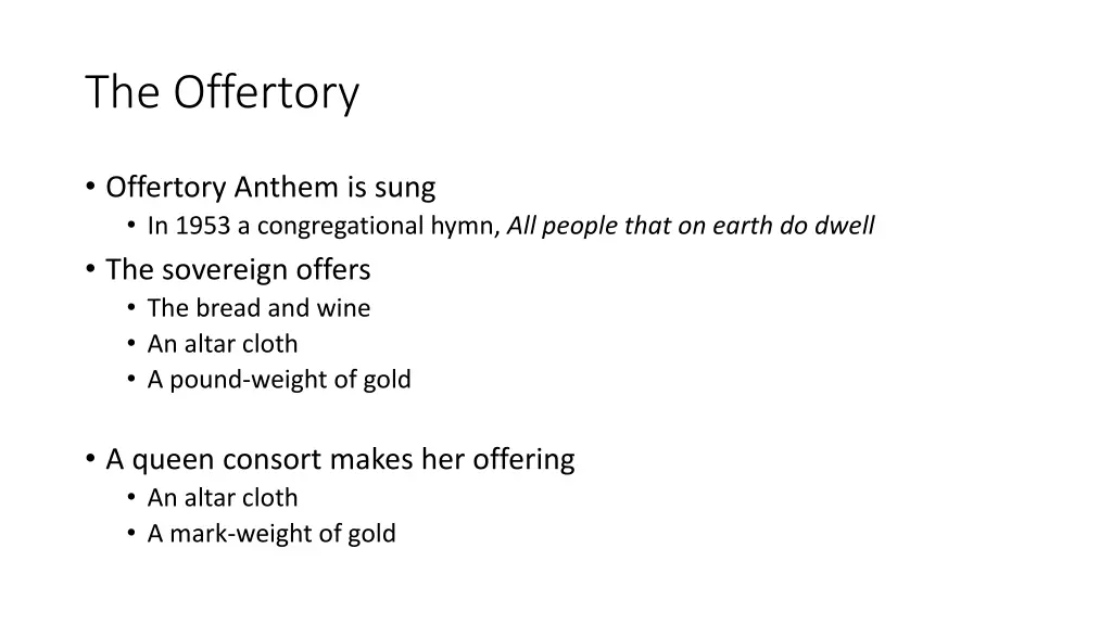 the offertory