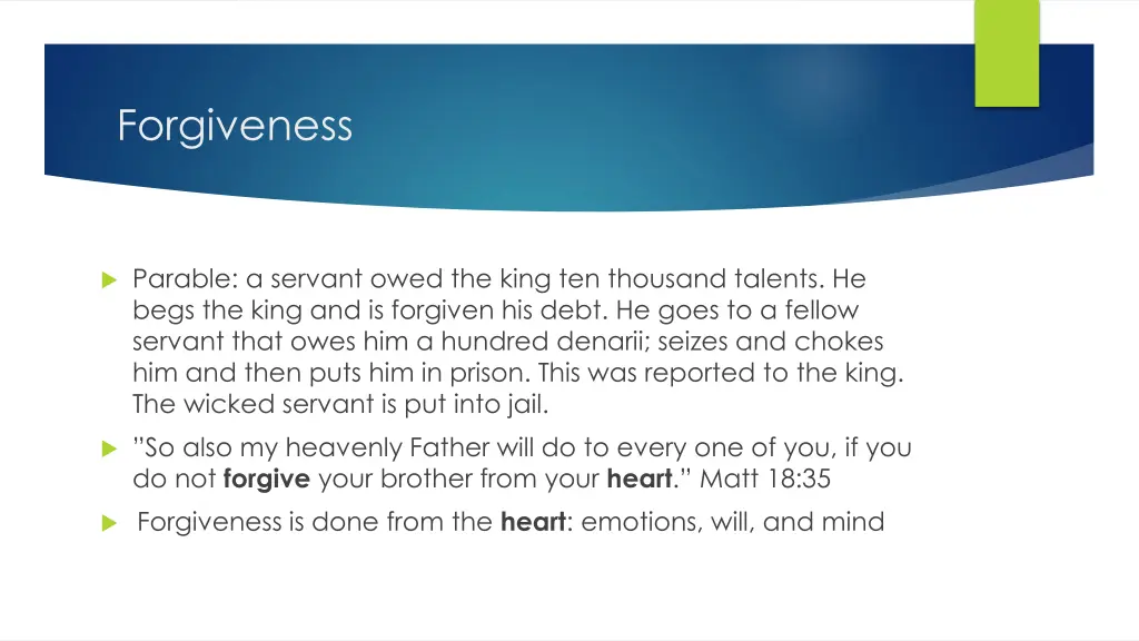 forgiveness