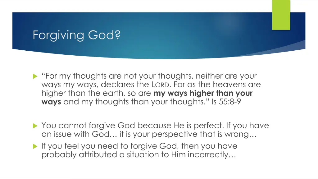 forgiving god