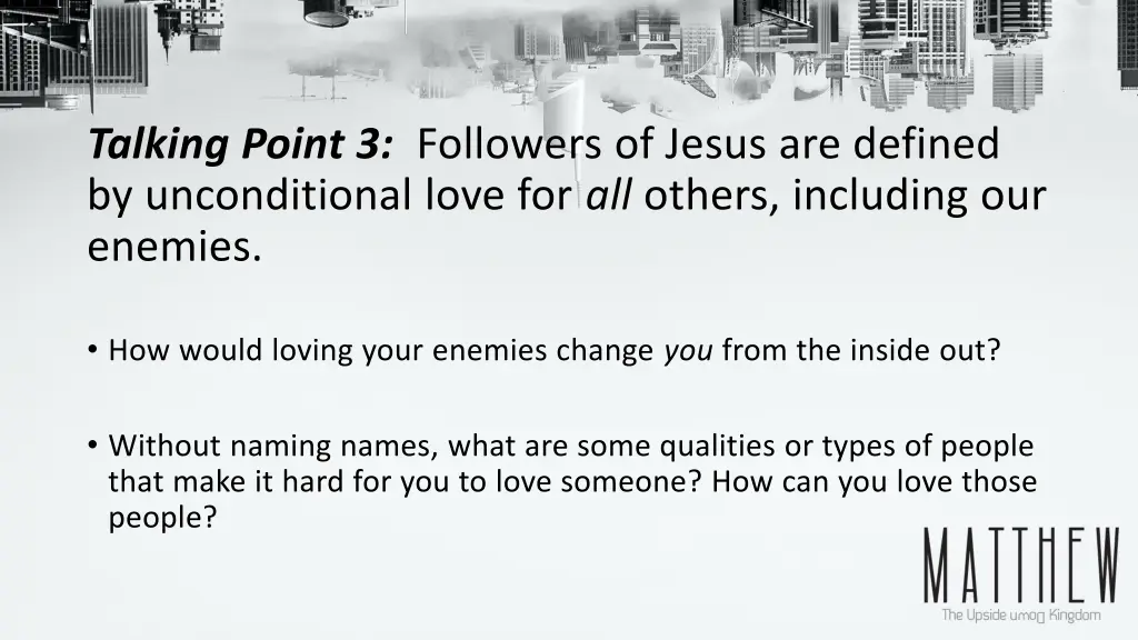 talking point 3 followers of jesus are defined