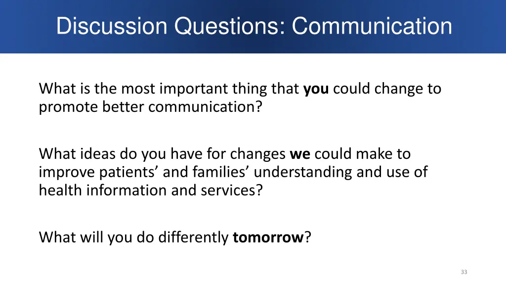 discussion questions communication
