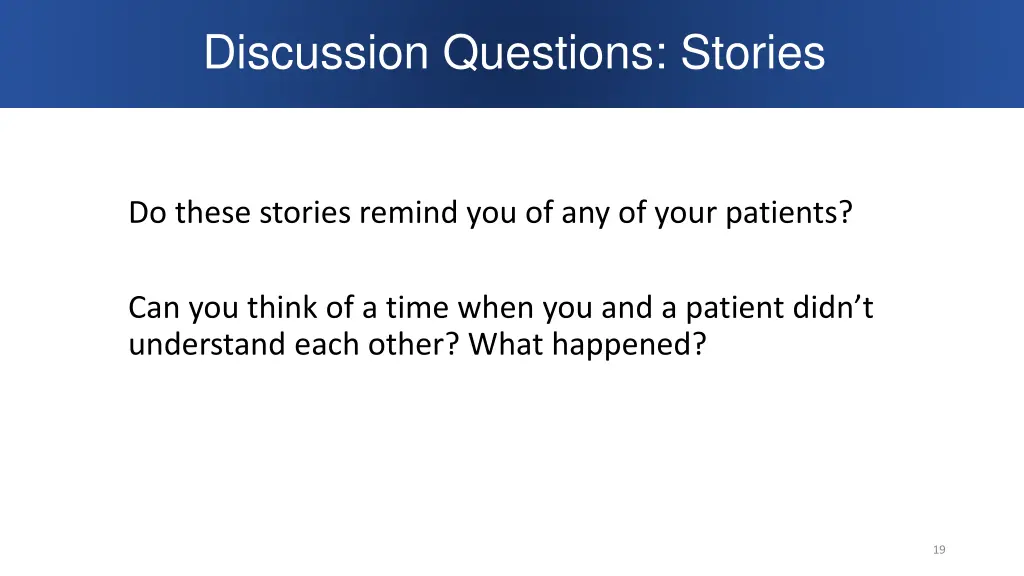 discussion questions stories