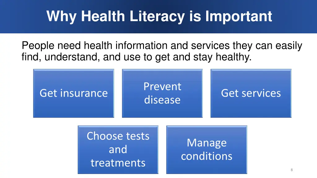 why health literacy is important