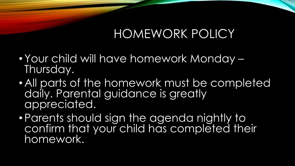 homework policy