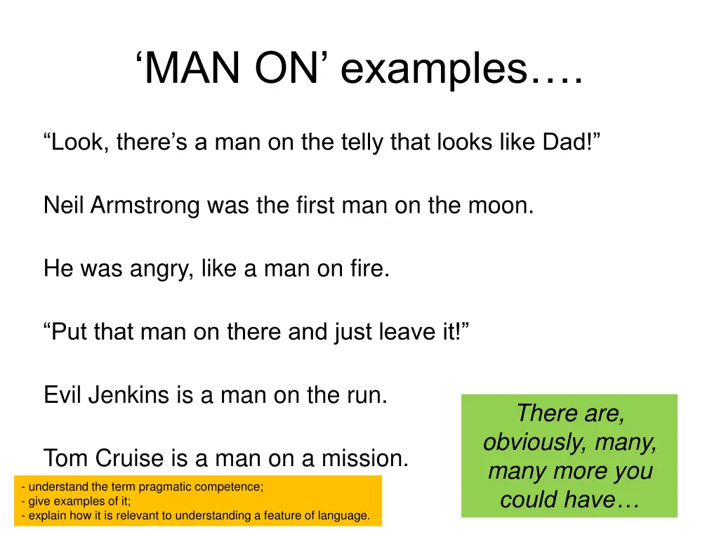 man on examples