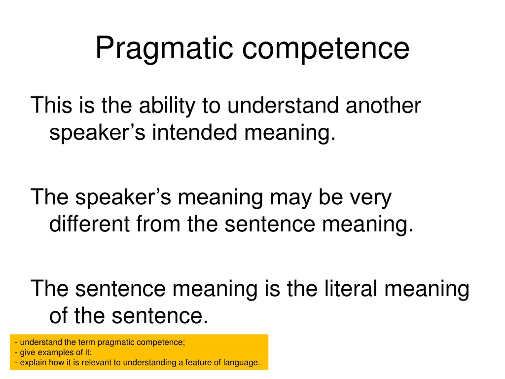 pragmatic competence