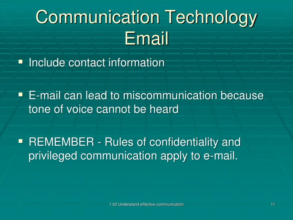 communication technology email include contact