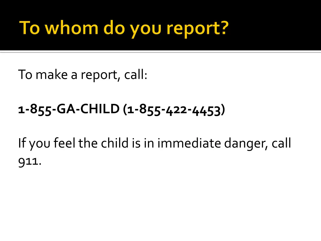 to make a report call