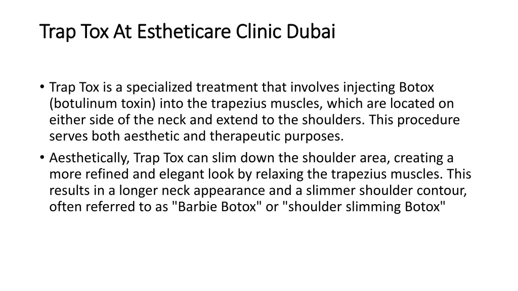 trap tox at trap tox at estheticare