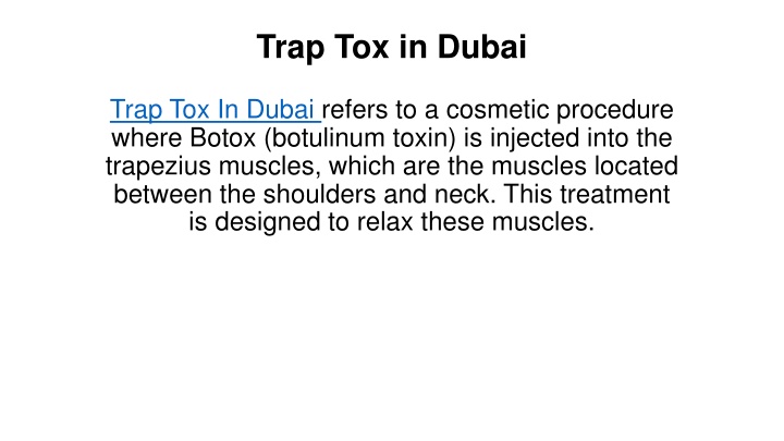 trap tox in dubai