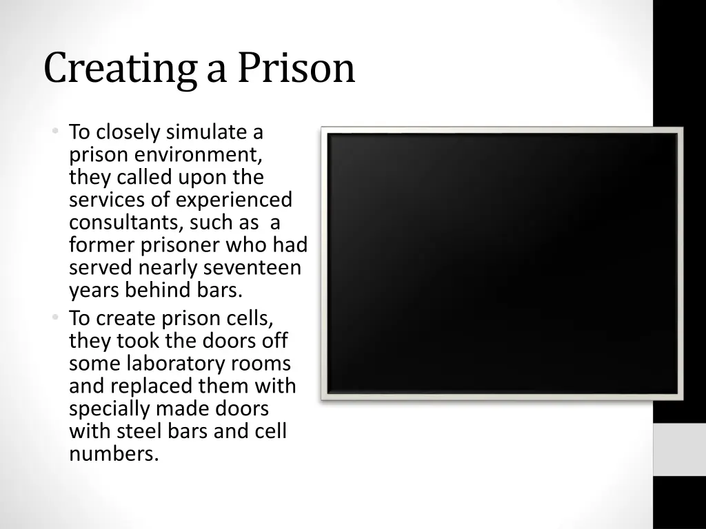 creating a prison