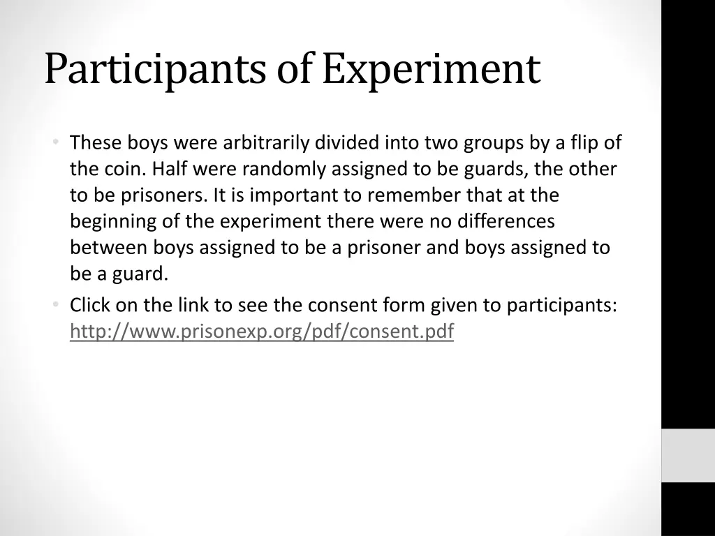 participants of experiment