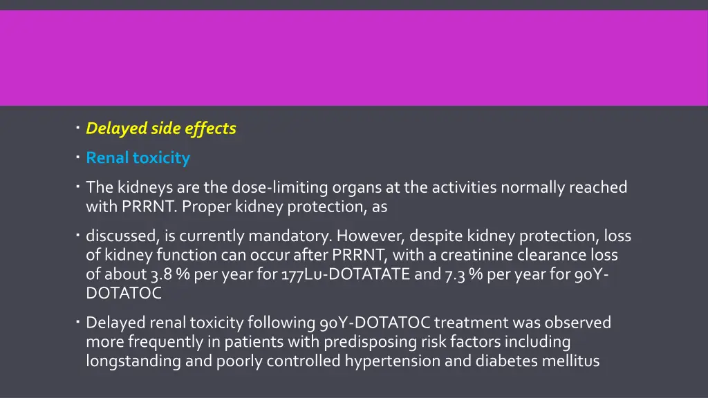 delayed side effects