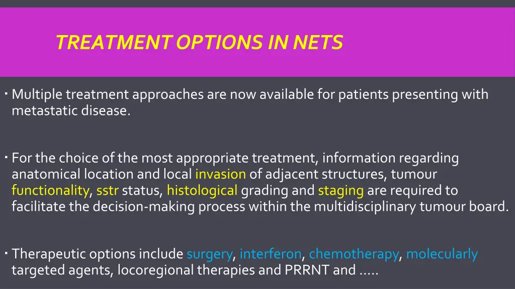 treatment options in nets