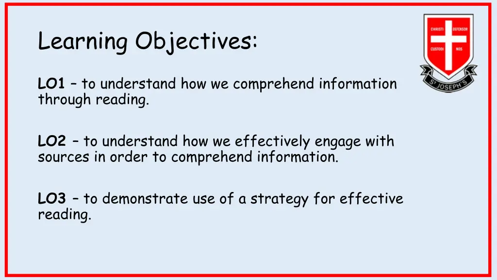 learning objectives