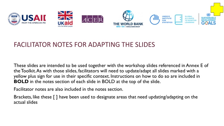 facilitator notes for adapting the slides