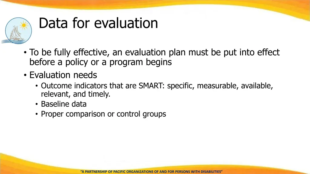 data for evaluation