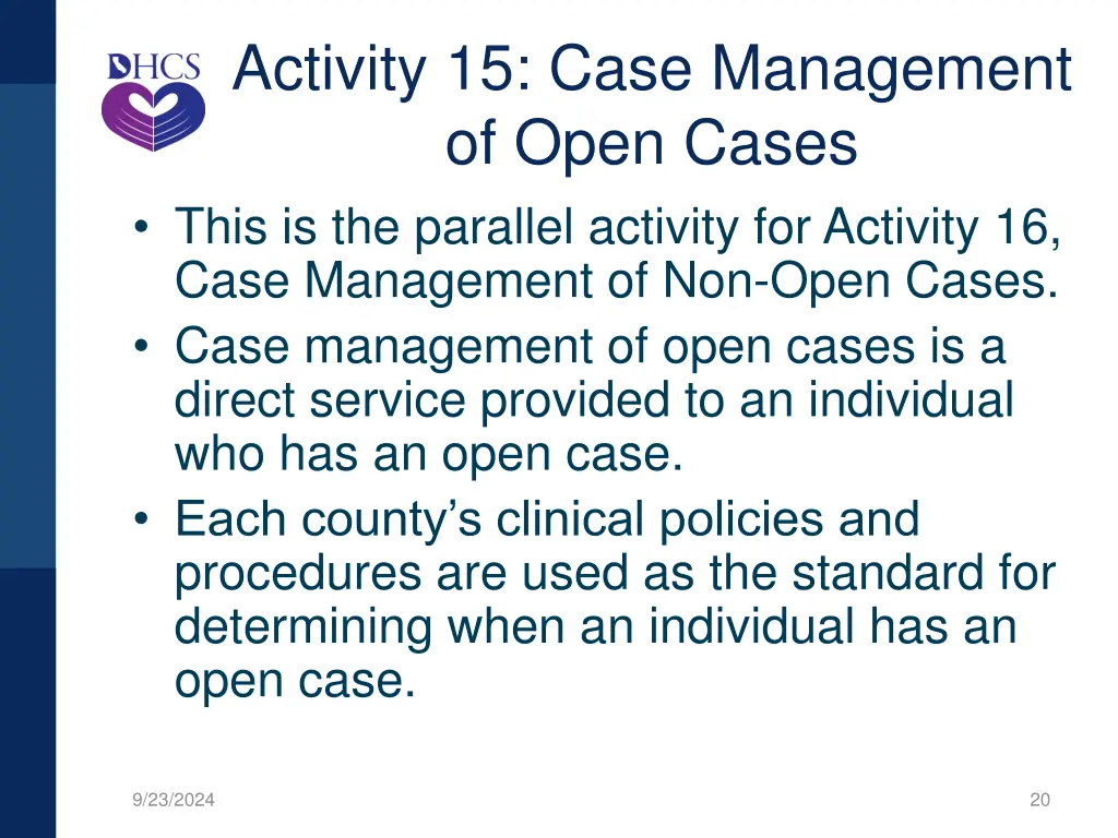 activity 15 case management of open cases