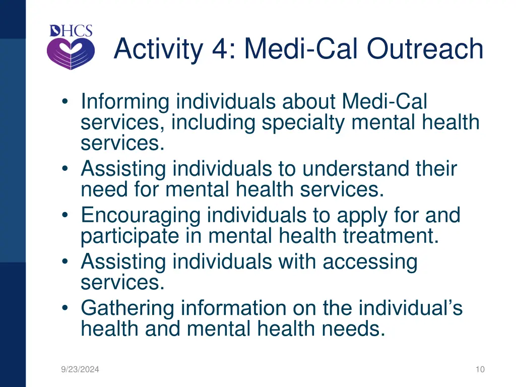 activity 4 medi cal outreach