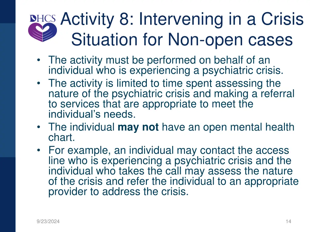 activity 8 intervening in a crisis situation