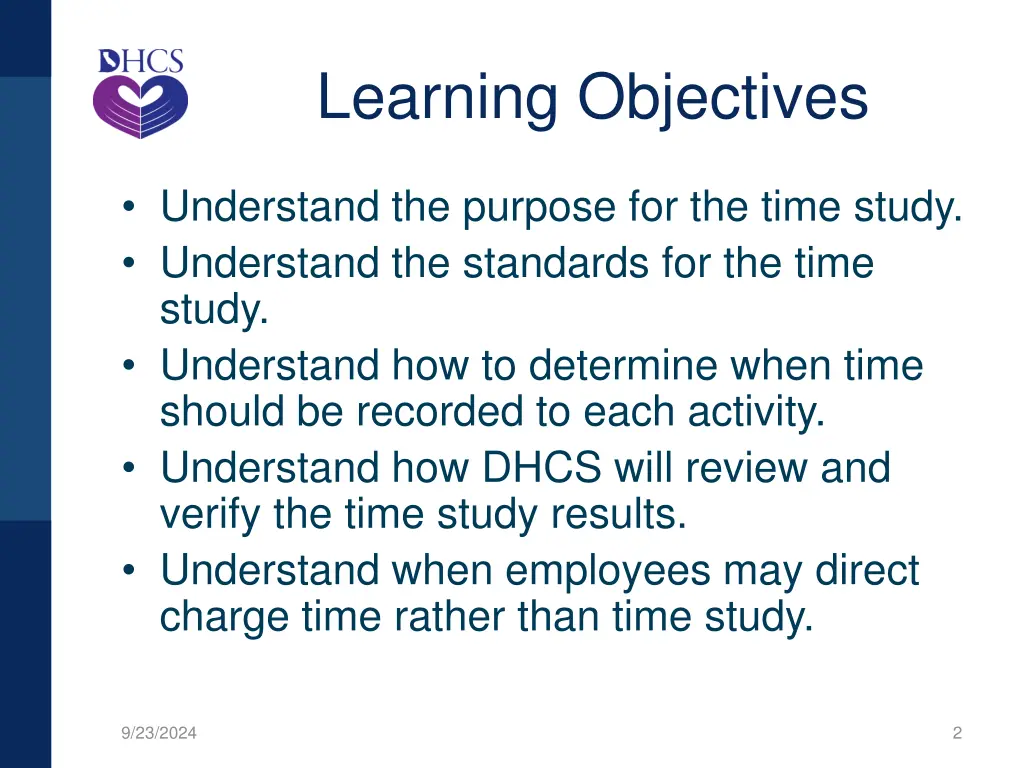 learning objectives